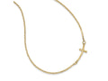 FJC Finejewelers 14k Yellow Gold Small Sideways Curved Cross Necklace