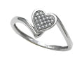Finejewelers Promise Heart Shape Ring with Round Diamonds