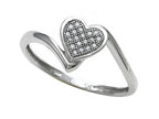 Finejewelers Promise Heart Shape Ring with Round Diamonds