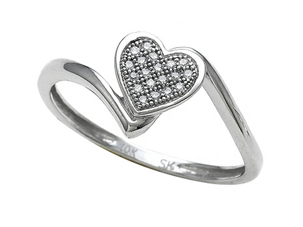 Finejewelers Promise Heart Shape Ring with Round Diamonds