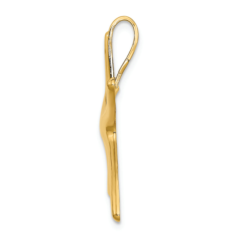 FJC Finejewelers 14k Yellow Gold Dancing Starfish Hidden Bail Charm
