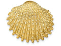 FJC Finejewelers 14k Yellow Gold Scallop Shell with Beaded Text Charm