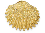 FJC Finejewelers 14k Yellow Gold Scallop Shell with Beaded Text Charm