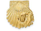 FJC Finejewelers 14k Yellow Gold Scallop Shell with Crab Accent Slide Charm