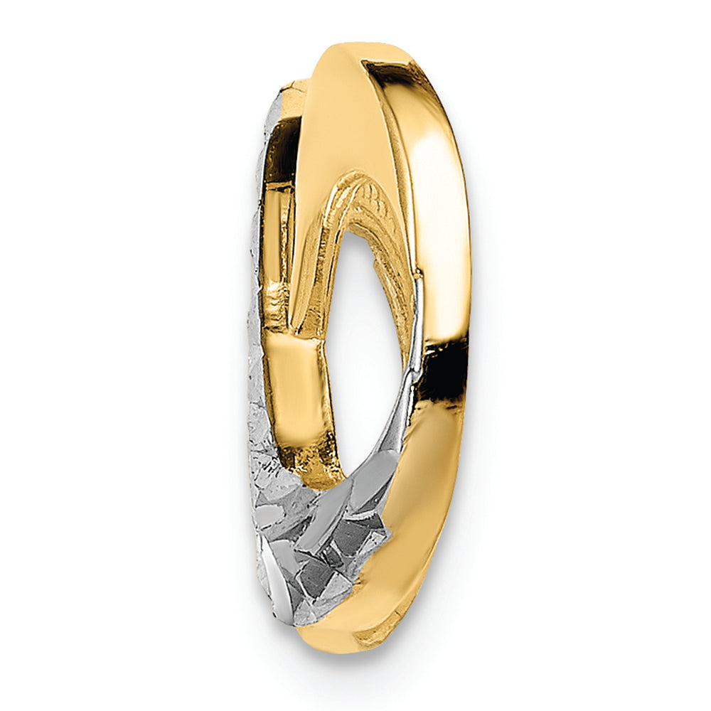 FJC Finejewelers 14k And with Rhodium Figure 8 Infinity Slide Charm