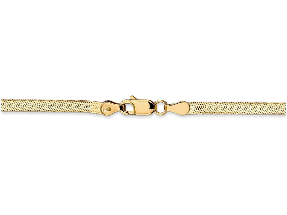 FJC Finejewelers 16 Inch 14k Yellow Gold 3.0mm Silky Herringbone Chain Necklace