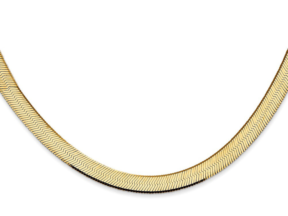 FJC Finejewelers 20 Inch 14k Yellow Gold 5.5mm Silky Herringbone Chain Necklace