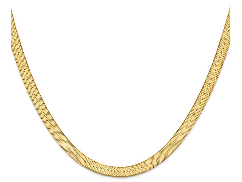 FJC Finejewelers 20 Inch 14k Yellow Gold 6.5mm Silky Herringbone Chain Necklace