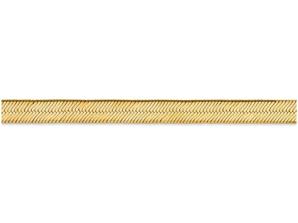 FJC Finejewelers 24 Inch 14k Yellow Gold 6.5mm Silky Herringbone Chain Necklace
