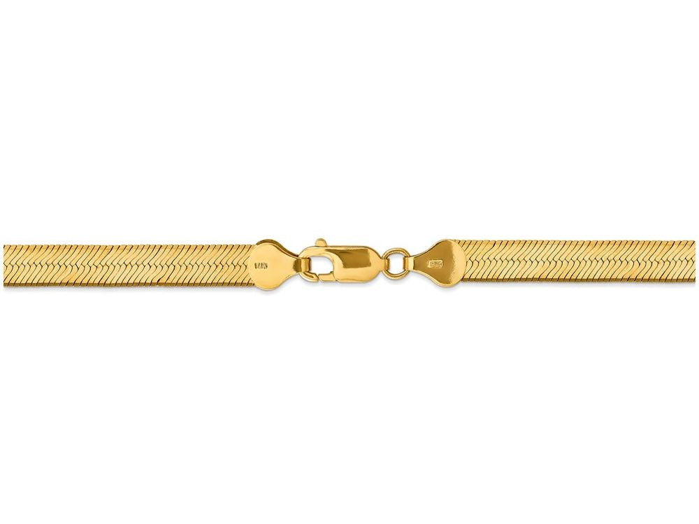 FJC Finejewelers 7 Inch 14k Yellow Gold 6.5mm Silky Herringbone Chain Bracelet