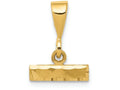 FJC Finejewelers 14k Yellow Gold Casted Small Diamond Cut Top Charm