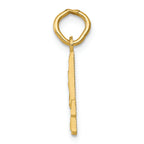 FJC Finejewelers 14k Yellow Gold Casted Small Bright Cut Number 4 Charm