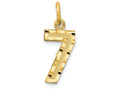 FJC Finejewelers 14k Yellow Gold Casted Small Bright Cut Number 7 Charm