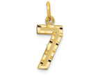 FJC Finejewelers 14k Yellow Gold Casted Small Bright Cut Number 7 Charm