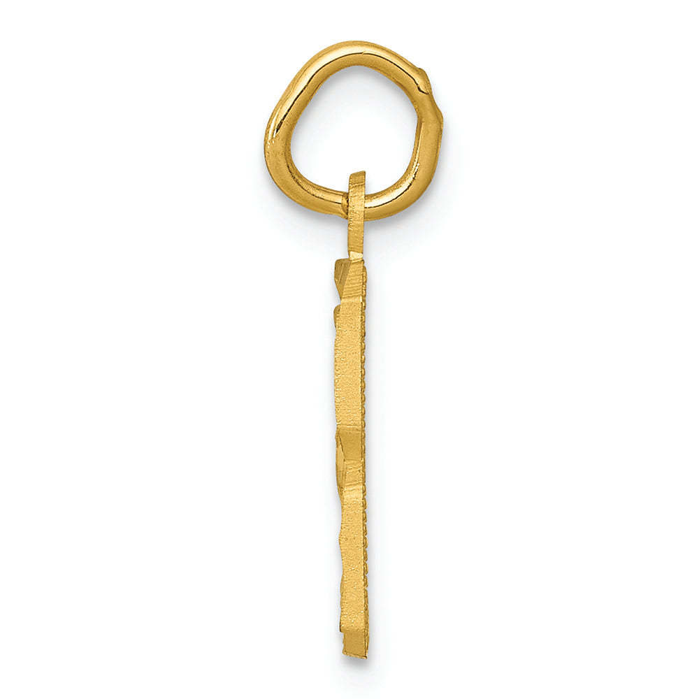 FJC Finejewelers 14k Yellow Gold Casted Small Bright Cut Number 8 Charm