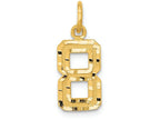 FJC Finejewelers 14k Yellow Gold Casted Small Bright Cut Number 8 Charm