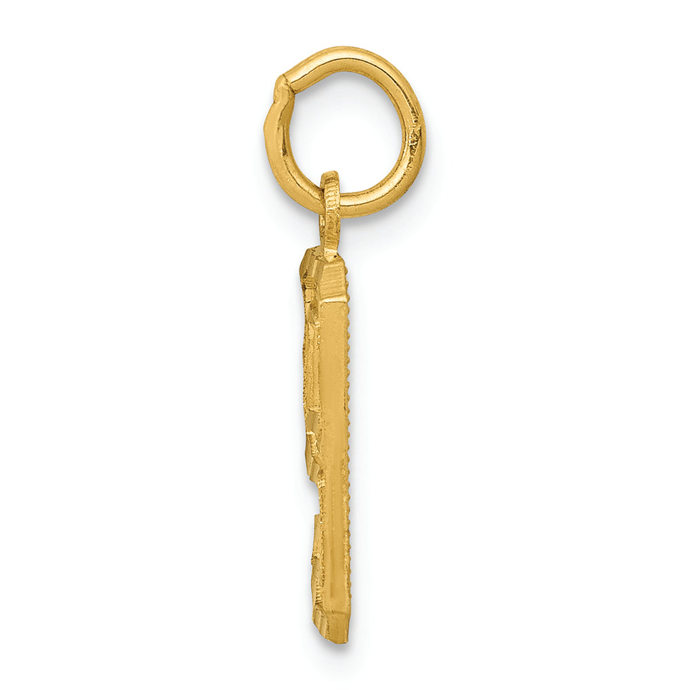 FJC Finejewelers 14k Yellow Gold Casted Small Bright Cut Number 9 Charm