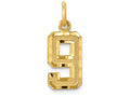 FJC Finejewelers 14k Yellow Gold Casted Small Bright Cut Number 9 Charm