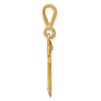 FJC Finejewelers 14k Yellow Gold Small Bright Cut Number 10 Charm