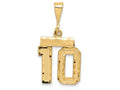 FJC Finejewelers 14k Yellow Gold Small Bright Cut Number 10 Charm