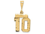 FJC Finejewelers 14k Yellow Gold Small Bright Cut Number 10 Charm