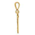 FJC Finejewelers 14k Yellow Gold Small Bright Cut Number 17 Charm
