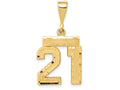 FJC Finejewelers 14k Yellow Gold Small Bright Cut Number 21 Charm