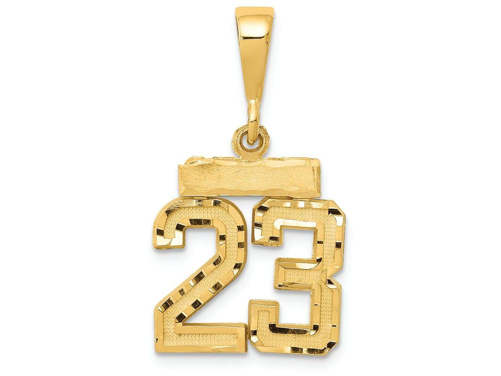 FJC Finejewelers 14k Yellow Gold Small Bright Cut Number 23 Charm