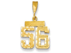 FJC Finejewelers 14k Yellow Gold Small Bright Cut Number 56 Charm