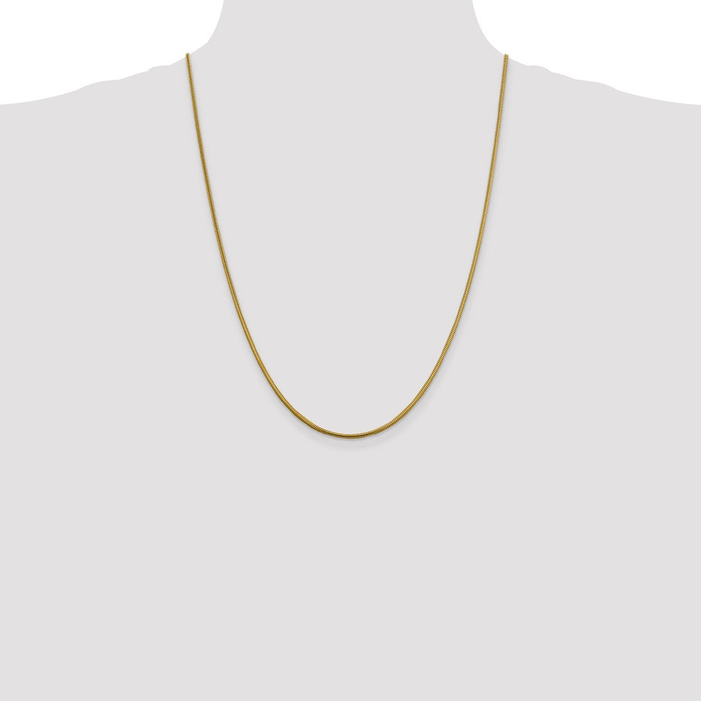 FJC Finejewelers 14 kt Yellow Gold 1.85mm Round Snake Chain