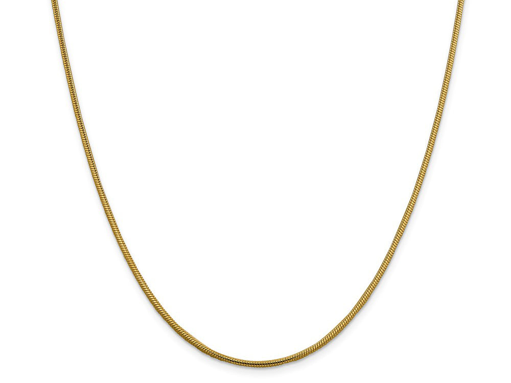 FJC Finejewelers 14 kt Yellow Gold 1.85mm Round Snake Chain