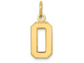 FJC Finejewelers 14k Yellow Gold Casted Small Polished Number 0 Charm