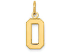 FJC Finejewelers 14k Yellow Gold Casted Small Polished Number 0 Charm
