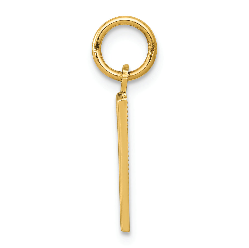 FJC Finejewelers 14k Yellow Gold Casted Small Polished Number 1 Charm