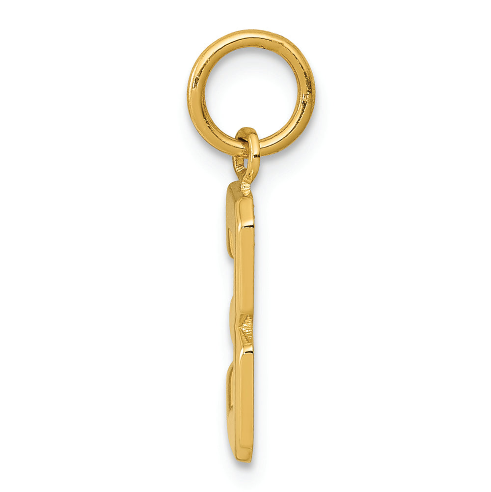 FJC Finejewelers 14k Yellow Gold Casted Small Polished Number 3 Charm
