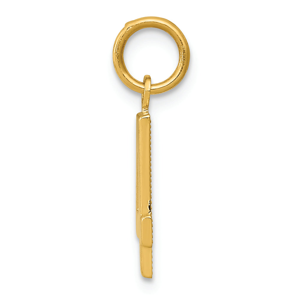 FJC Finejewelers 14k Yellow Gold Casted Small Polished Number 4 Charm