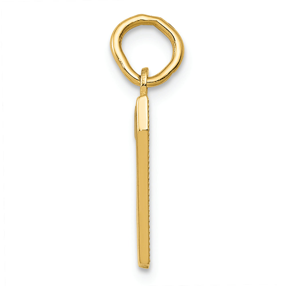 FJC Finejewelers 14k Yellow Gold Casted Small Polished Number 7 Charm