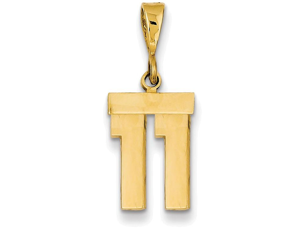 FJC Finejewelers 14k Yellow Gold Polished Number 11 Small Charm