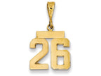 FJC Finejewelers 14k Yellow Gold Small Polished Number 26 Charm
