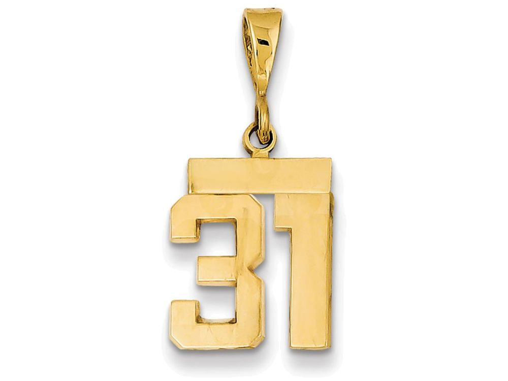 FJC Finejewelers 14k Yellow Gold Small Polished Number 31 Charm