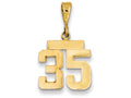 FJC Finejewelers 14k Yellow Gold Small Polished Number 35 Charm