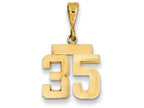 FJC Finejewelers 14k Yellow Gold Small Polished Number 35 Charm