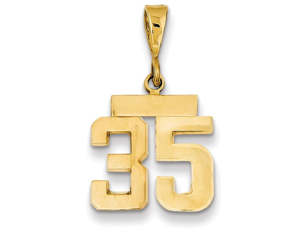 FJC Finejewelers 14k Yellow Gold Small Polished Number 35 Charm