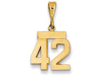 FJC Finejewelers 14k Yellow Gold Small Polished Number 42 Charm