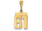 FJC Finejewelers 14k Yellow Gold Small Polished Number 61 Charm
