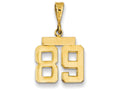 FJC Finejewelers 14k Yellow Gold Small Polished Number 89 Charm