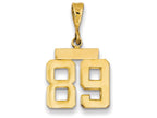 FJC Finejewelers 14k Yellow Gold Small Polished Number 89 Charm