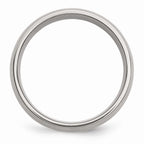 Chisel Stainless Steel 14k Yellow Inlay 8mm Brushed Wedding Band