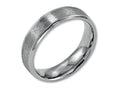 Chisel Stainless Steel Ridged Edge 6mm Satin And Polished Wedding Band