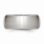 Chisel Stainless Steel Beveled Edge 10mm Brushed And Polished Wedding Band